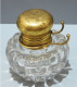 Delcampe - -RARE ANCIEN ENCRIER CRISTAL GODRONS Essuie-plumes GD Baccarat? PORTE PLUME    E - Inkwells