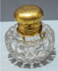 Delcampe - -RARE ANCIEN ENCRIER CRISTAL GODRONS Essuie-plumes GD Baccarat? PORTE PLUME    E - Calamai