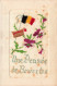 FANTAISIES - Brodées - Une Pensée De Reverloo - Colorisé - Carte Postale Ancienne - Ricamate