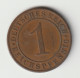 DEUTSCHES REICH 1927 E: 1 Reichspfennig, KM 37 - 1 Rentenpfennig & 1 Reichspfennig