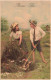 ENFANTS - Portrait - Bonne Fête - Deux Enfants Dans Les Champs - Colorisé - Carte Postale Ancienne - Abbildungen