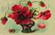 FLEURS - Bonne Année - Coquelicots - Colorisé - Carte Postale Ancienne - Flores