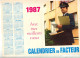 Calendrier  Du Facteur 1987 1 Feuille - Formato Grande : 1971-80