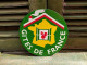Plaque Tôle Publicitaire Gites De France - Plaques En Tôle (après 1960)