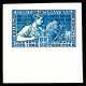 (*) N°212, Art Deco: épreuve En Bleu Effectuée En Vue De Réaliser Des Essais Sur Presse Rotative CHAMBON. TTB. R.R. (cer - Artist Proofs