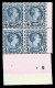 ** N°7, Charles III, 40c Bleu Sur Rose En Bloc De Quatre Coin De Feuille, Fraîcheur Postale (certificat)  Qualité: ** - Unused Stamps