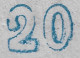 GREECE 1867-69 Large Hermes Head Cleaned Plates Issue 20 L Sky Blue Vl. 39 / H 27 A Position 51 - Oblitérés