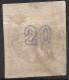 Plateflaw CF 2 On GREECE 1875-80 Large Hermes Head On Cream Paper 20 L Ultramarine Vl. 65 D / H 51 F Postion 2 - Variétés Et Curiosités