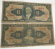 Brasil Banknotes 10 Cruzeiros, 1961 Serie 913a, P167, 50 Cruzeiros, 1963 Serie 1012a, Primera Estampa. - Brésil