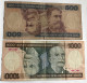 Brasil Banknotes 100 Cruzeiros (2) Dif.Firmas, P198, 500,1000 Cruzeiros 1981, P 200/1. - Brésil