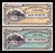 España Spain Civil War Denia Set 2 Billetes 1 2 Pesetas 1936 Sc Unc - 1-2 Pesetas