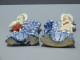 Delcampe - -2  STATUETTES PORCELAINE GERMANY PORTE BOUQUETS PORTE ALLUMETTES Raisin Bleu    E - Autres & Non Classés