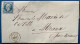Lettre Presidence N°10 25c Bleu Belles Marges Oblitéré Losange PC 2874 + Dateur T15 De SENLIS Pour MEAUX TTB - 1852 Louis-Napoléon