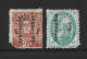 Tonga 1894 - 1896 Surcharges On King George 2 Values MINt , Faults - Tonga (...-1970)