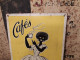 Ancienne Plaque Tôle Publicitaire Cafés Excella Imprimeur B. Sirven Ca1930 - Koffie En Thee