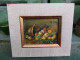 Petit Tableau Nature Morte Aux Fruits Panier Renversé 1950/1960 - Oelbilder