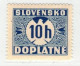 Slovaquie 1939 Mi P 2 (Yv TT 2), (MH)* Trace De Charniere Propre, Gomme Ligné Horizonalement - Nuovi