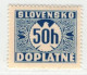 Slovaquie 1939 Mi P 6 (Yv TT 6), (MH)* Trace De Charniere Propre, Gomme Ligné Horizonalement - Nuovi