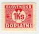 Slovaquie 1939 Mi P 8 (Yv TT 8), (MH)* Trace De Charniere Propre, Gomme Ligné Horizonalement - Neufs