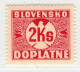 Slovaquie 1939 Mi P 9 (Yv TT 9), (MH)* Trace De Charniere Propre, Gomme Ligné Horizonalement - Nuevos