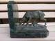 Delcampe - Paire De Serre-Livres Cerf Et Biche Patine Bronze Antique Animal Nature Chasse - Metallo