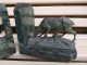 Delcampe - Paire De Serre-Livres Cerf Et Biche Patine Bronze Antique Animal Nature Chasse - Metal