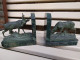 Delcampe - Paire De Serre-Livres Cerf Et Biche Patine Bronze Antique Animal Nature Chasse - Metallo