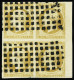 Bloc De 4,obl N°13A 10 C. Bistre En Bloc De 4 Oblitéré Gros Points, Bdf, TB - 1853-1860 Napoleon III