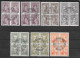 Argentina Cinematographic Festival Mar Del Plata Cancel 7 PyR Blocks Of Four - Used Stamps