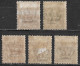 DODECANESE 1912 Italian Stamps With Black Overprint STAMPALIA 5 Values From The Set Vl. 1/3-6-7 MH - Dodecaneso