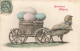 FÊTES ET VOEUX - Joyeuses Pâques - Poussin Tirant Une Charette - Colorisé - Carte Postale Ancienne - Easter