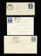 Lettre 3 Lettres : N°14 OBL PC 1607 + T22 Lacalm (1859 - Ind 17) Et N°22 OBL GC 1913 + T22 Lacalm (1865) + Boite Rurale  - 1849-1876: Periodo Clásico