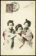 Lettre Indochine N°5 + 22 OBL CAD "Tourane Annam" (1904) Sur Carte Postale Aquarellée (3 Femmes Japonaises). TB - Covers & Documents