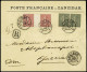 Lettre France N°129 En Paire Interpanneau + N°130 En Paire OBL CAD "Zanzibar" (31 Juil 1904 - Dernier Jour D'existence D - Briefe U. Dokumente