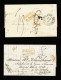 Lettre 2 LST Avec Marque Encadrée Rouge "Colonies Art 12" Dont L'une Avec Grand CAD "Mauritius Post Office" (1845). TB - Mauricio (1968-...)