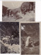 3 Real Photo Tibet ?  Western Lady In A Sedan Chair Climbing A Steepy Stair  Native Woman Etc - Tíbet