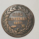 Monaco, Honoré V (Petite Tête / Small Head, 5 Centimes, 1837 - MC, Cuivre (Copper), TB (F), KM#95.2, Gad.MC102.5 - Charles III.