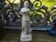 Delcampe - Ancienne Statue Jeanne D'Arc En Biscuit Porcelaine De France Fleur De Lys. - Other & Unclassified
