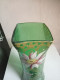 Delcampe - Vase Legras émaillé Vers 1900 Hauteur 28 Cm Vert - Vases