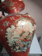 Delcampe - Vase Ancien Satsuma Hauteur 31 Cm Diamètre 20 Cm - Jarrones