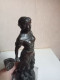 Delcampe - Statuette Du XIXème En Régule Hauteur 26 Cm Sur Support Marbre, La Pecheuse - Metal