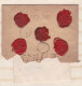 Enveloppe + Lettre 1886 Aubanel Notaire Ganges Pour Montpellier . 4 Timbres + 5 Sceaux En Cire  - 1876-1898 Sage (Tipo II)