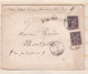 Enveloppe 1894 Avec Cachet De Montpellier  Pour  Randon Montpellier , 2 Timbres + 5 Sceaux En Cire  - 1876-1898 Sage (Type II)