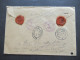 USA 1938 Registered Letter Evanston - Berlin Via New York Mit Ank. Stempel Und Handschriftl. Vermerk / 4 Stp. Rückseitig - Covers & Documents