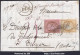 FRANCE N° 55+58 SUR LETTRE AVEC GC 3080 RAMERUPT AUBE + CAD DU 26/10/1875 + TAXE 35c - 1871-1875 Ceres