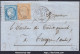 FRANCE N° 59+60A SUR LETTRE AVEC GC 3080 RAMERUPT AUBE + CAD DU 14/08/1872 - 1871-1875 Cérès