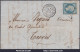 FRANCE N° 22 SUR LETTRE AVEC GC 3792 ST PARRES LES VAUDES AUBE DU 17/02/1867 - 1862 Napoleon III