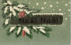 FÊTES ET VOEUX -  Noël Noël - Pommes De Pins - Colorisé - Carte Postale Ancienne - Other & Unclassified