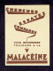 Carte Parfum MALACEINE Donne Un Teint De Fleur - Crème Poudre Savon - Anciennes (jusque 1960)