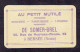 Carte Parfum GINETTE De MAUBERT Savon Poudre Extrait - Offert Par DE SOMER-BREL Parfumerie à BERSEE (Nord) - Anciennes (jusque 1960)